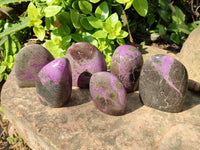Polished Stichtite Standing Free Form x 6 From Barberton, South Africa - Toprock Gemstones and Minerals 