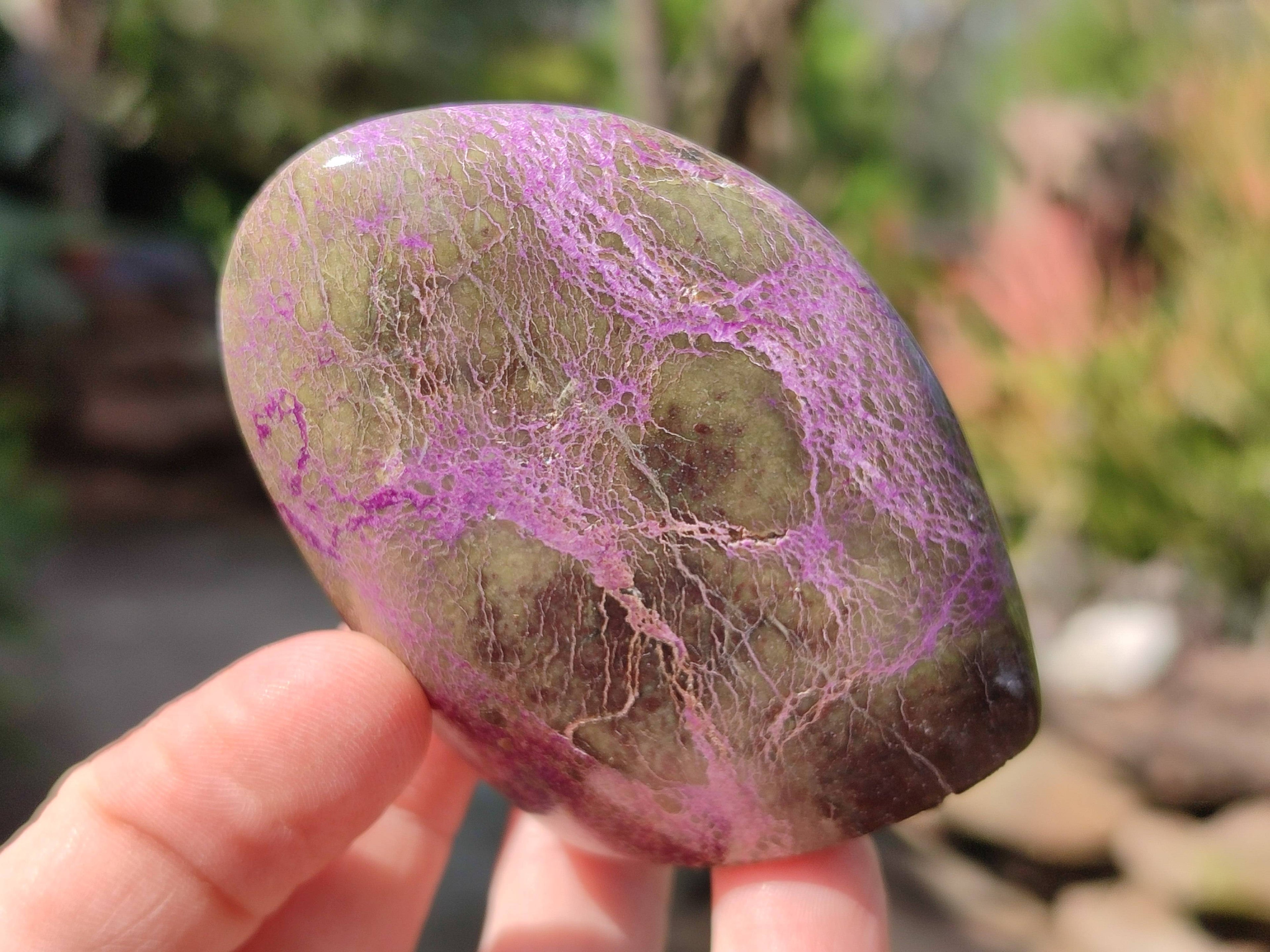 Polished Stichtite Standing Free Form x 6 From Barberton, South Africa - Toprock Gemstones and Minerals 