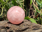 Polished Rose Quartz Spheres x 2 From Madagascar - Toprock Gemstones and Minerals 