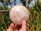 Polished Rose Quartz Spheres x 2 From Madagascar - Toprock Gemstones and Minerals 
