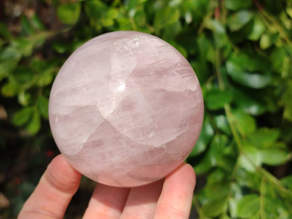 Polished Rose Quartz Spheres x 2 From Madagascar - Toprock Gemstones and Minerals 