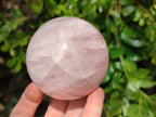 Polished Rose Quartz Spheres x 2 From Madagascar - Toprock Gemstones and Minerals 