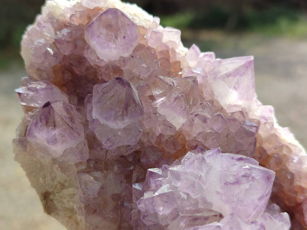 Natural Sunburst Amethyst Spirit Quartz Clusters x 3 From Boekenhouthoek, South Africa - Toprock Gemstones and Minerals 