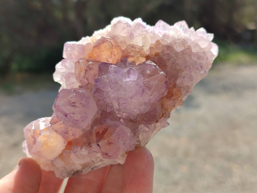Natural Sunburst Amethyst Spirit Quartz Clusters x 3 From Boekenhouthoek, South Africa - Toprock Gemstones and Minerals 