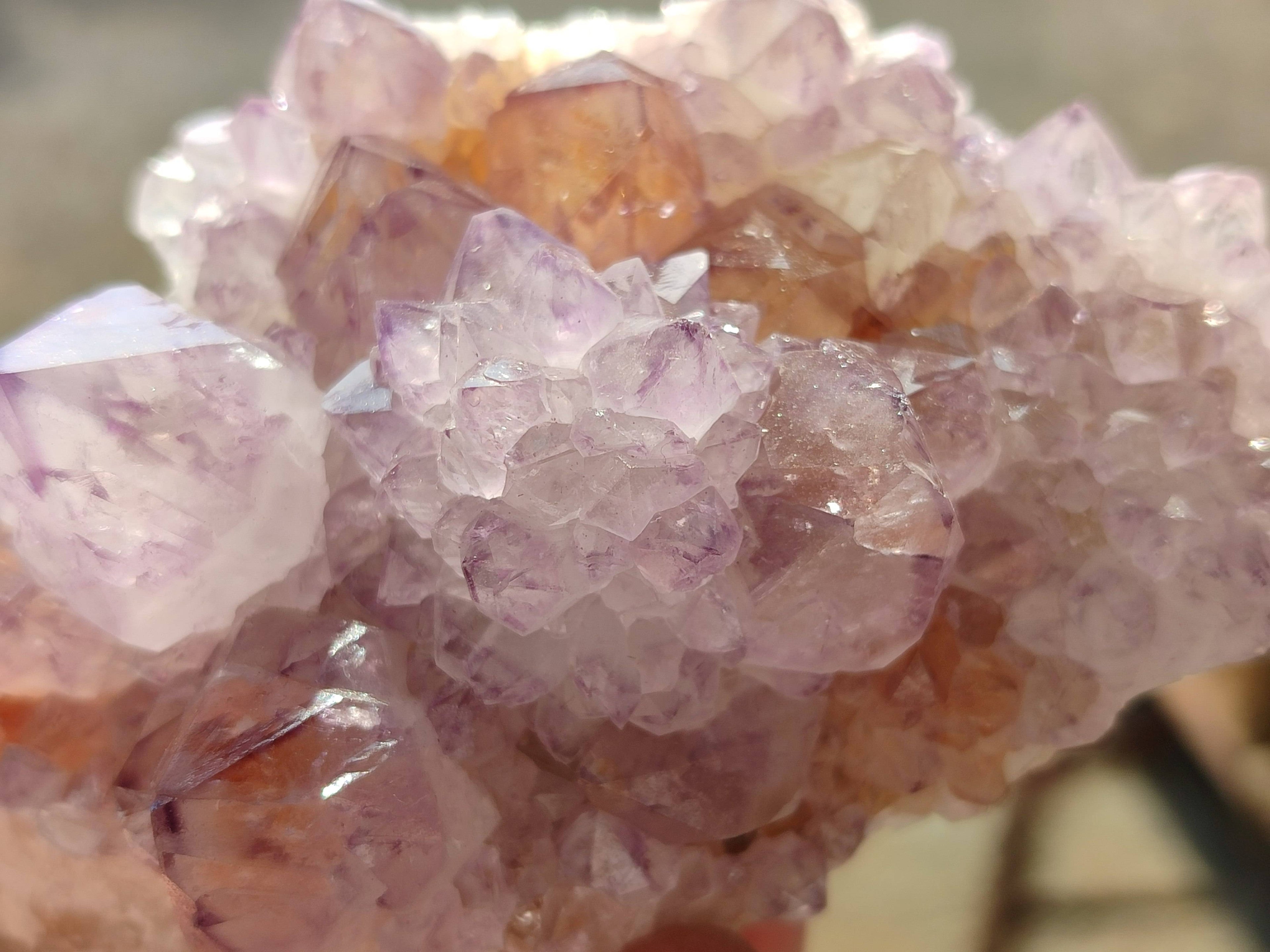 Natural Sunburst Amethyst Spirit Quartz Clusters x 3 From Boekenhouthoek, South Africa - Toprock Gemstones and Minerals 