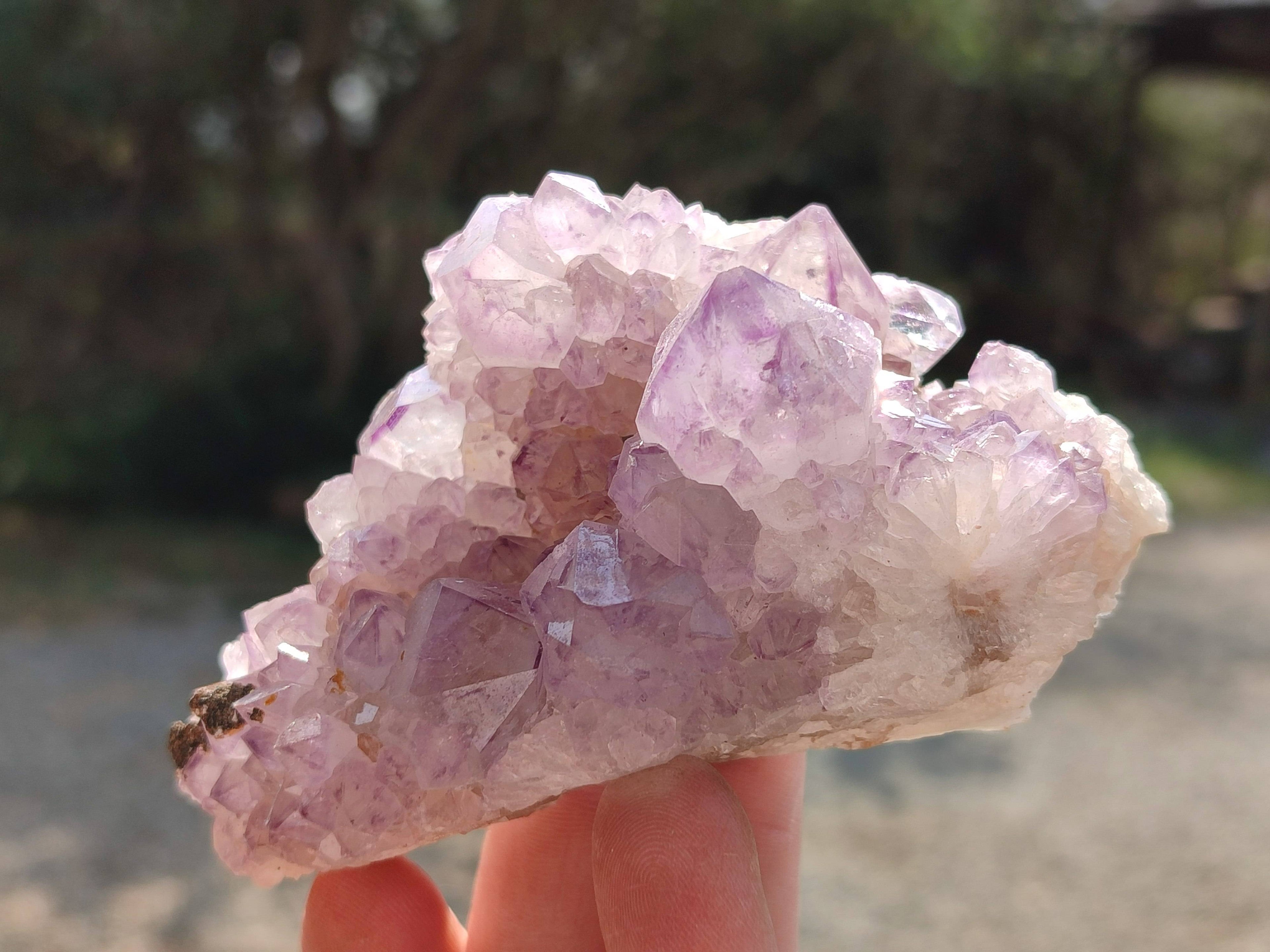 Natural Sunburst Amethyst Spirit Quartz Clusters x 3 From Boekenhouthoek, South Africa - Toprock Gemstones and Minerals 