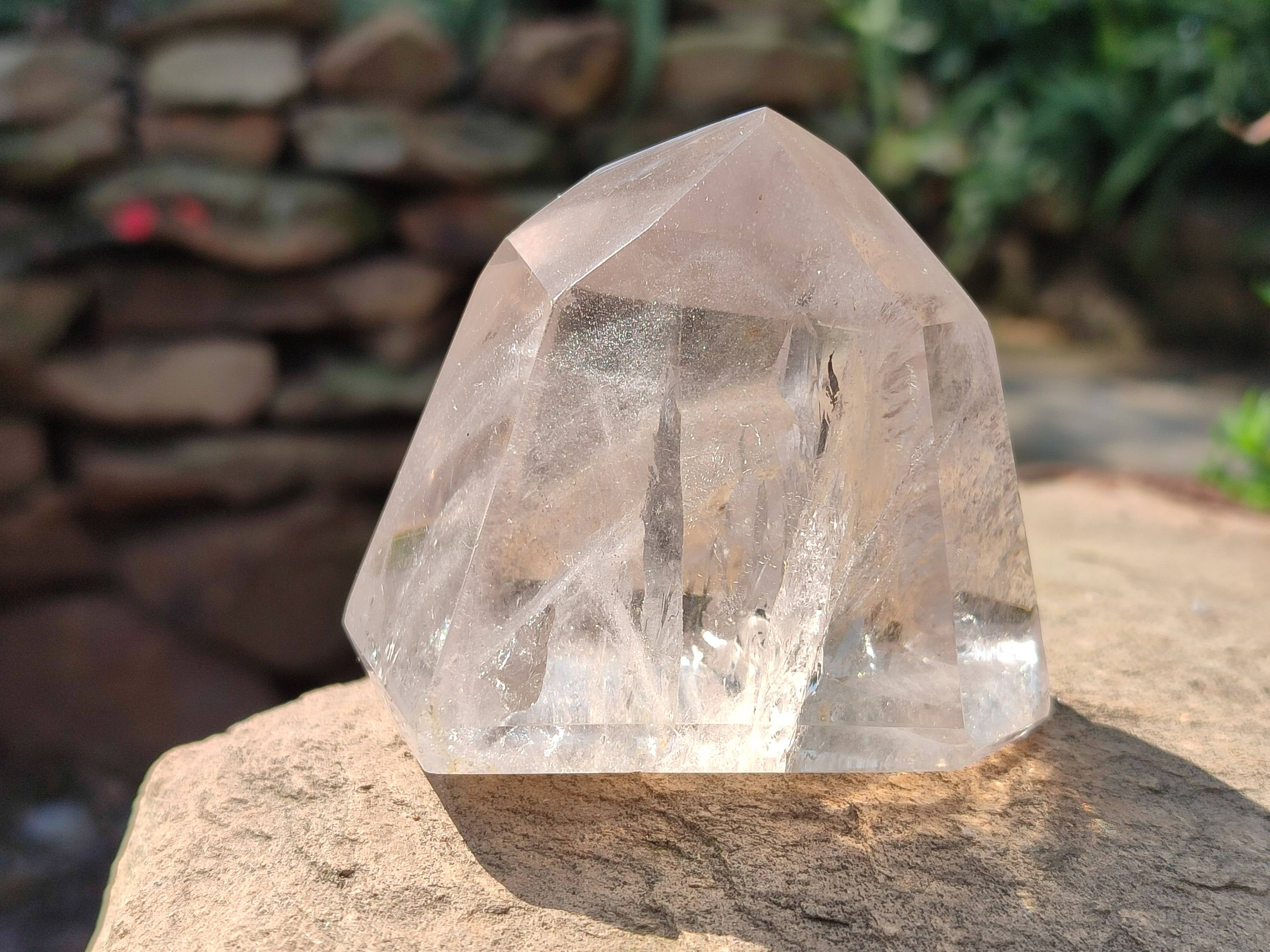 Polished Clear And Smokey Quartz Crystals x 6 From Madagascar - Toprock Gemstones and Minerals 