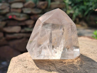 Polished Clear And Smokey Quartz Crystals x 6 From Madagascar