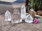Polished Clear And Smokey Quartz Crystals x 6 From Madagascar - Toprock Gemstones and Minerals 