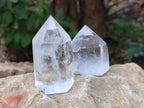 Polished Mix Clear Quartz and Smokey Quartz Crystals x 6 From Madagascar - Toprock Gemstones and Minerals 