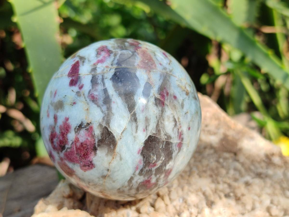 Polished Rubellite Pink Tourmaline Spheres x 6 From Ambatondrazaka, Madagascar - Toprock Gemstones and Minerals 