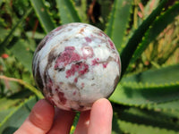 Polished Rubellite Pink Tourmaline Spheres x 6 From Ambatondrazaka, Madagascar - Toprock Gemstones and Minerals 