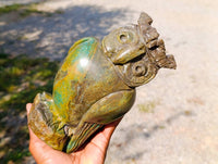 Hand Made Verdite Night Owl x 1 From Zimbabwe - Toprock Gemstones and Minerals 