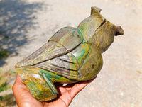Hand Made Verdite Night Owl x 1 From Zimbabwe - Toprock Gemstones and Minerals 