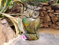 Hand Made Verdite Night Owl x 1 From Zimbabwe - Toprock Gemstones and Minerals 