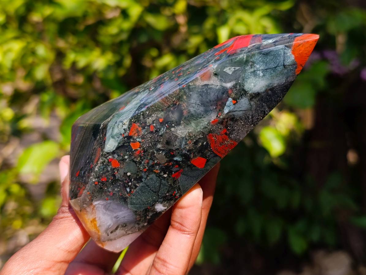 Polished Bloodstone Points x 3 From Swaziland - Toprock Gemstones and Minerals 