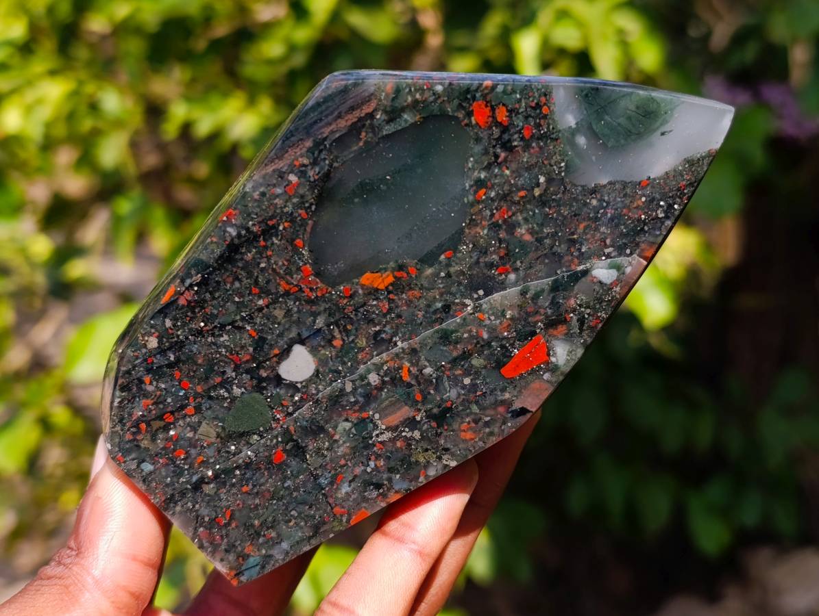 Polished Bloodstone Points x 3 From Swaziland - Toprock Gemstones and Minerals 