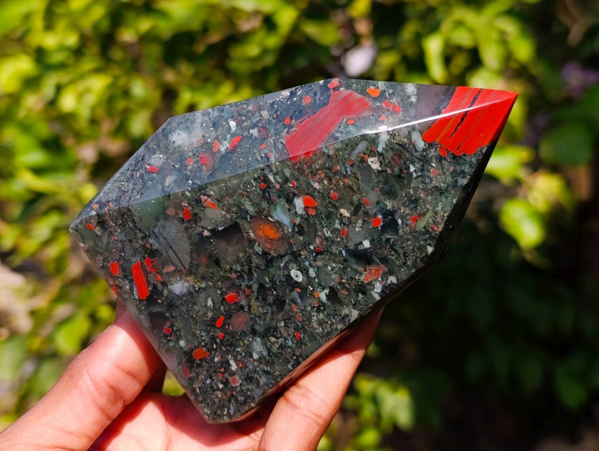 Polished Bloodstone Points x 3 From Swaziland - Toprock Gemstones and Minerals 
