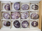 Polished Lepidolite With Pink Rubellite Palm Stones x 12 From Ambatondrazaka, Madagascar - Toprock Gemstones and Minerals 