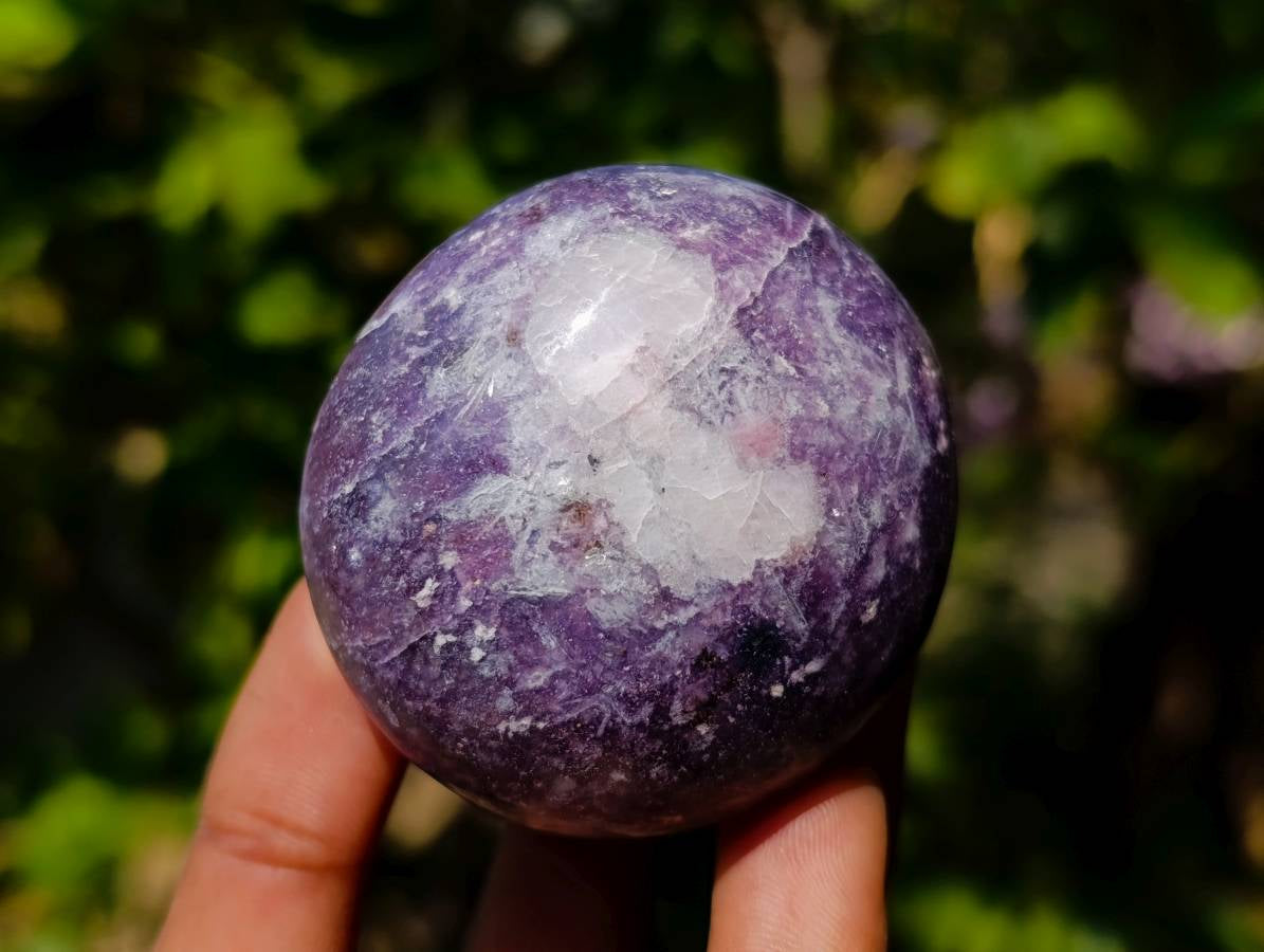 Polished Lepidolite With Pink Rubellite Palm Stones x 12 From Ambatondrazaka, Madagascar - Toprock Gemstones and Minerals 