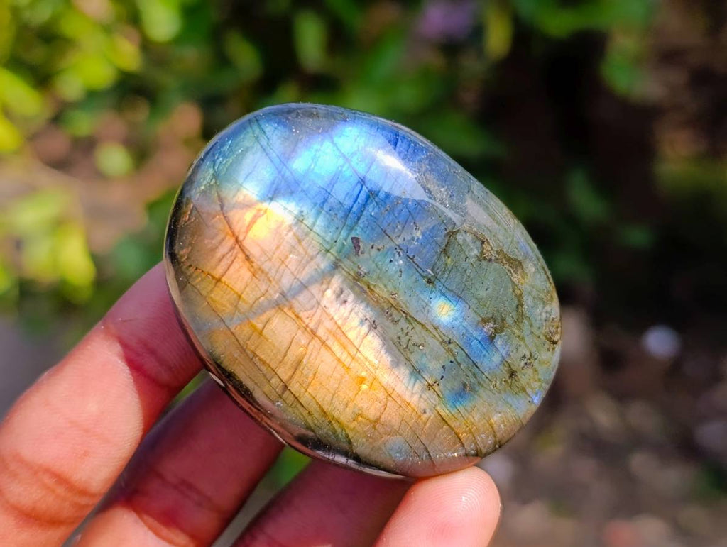 Polished Labradorite Palm Stones x 8 From Tulear, Madagascar - Toprock Gemstones and Minerals 