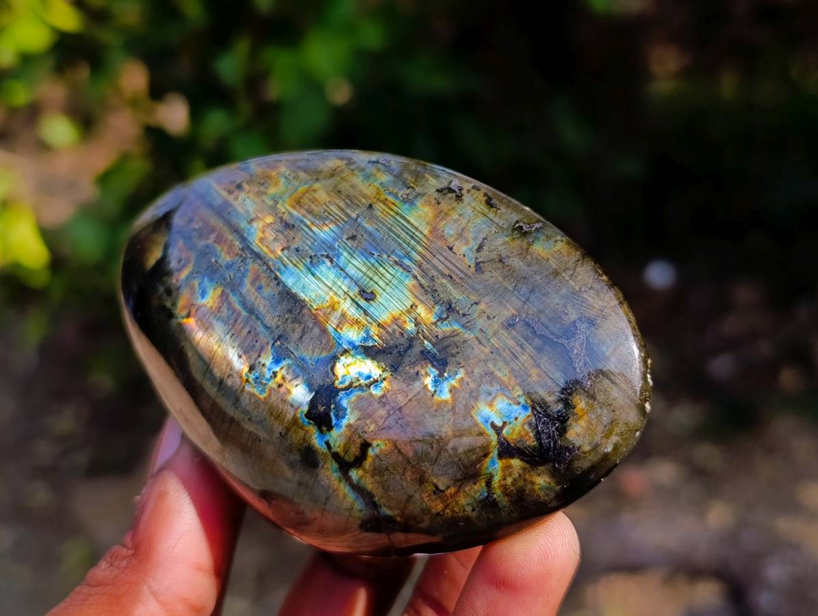 Polished Labradorite Palm Stones x 8 From Tulear, Madagascar - Toprock Gemstones and Minerals 