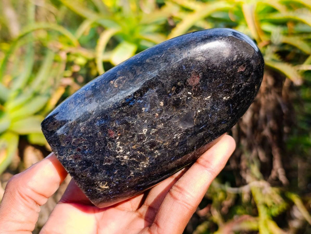 Polished Blue Spark Iolite Standing Free Form x 3 From Ambatofinandrahana, Madagascar - Toprock Gemstones and Minerals 