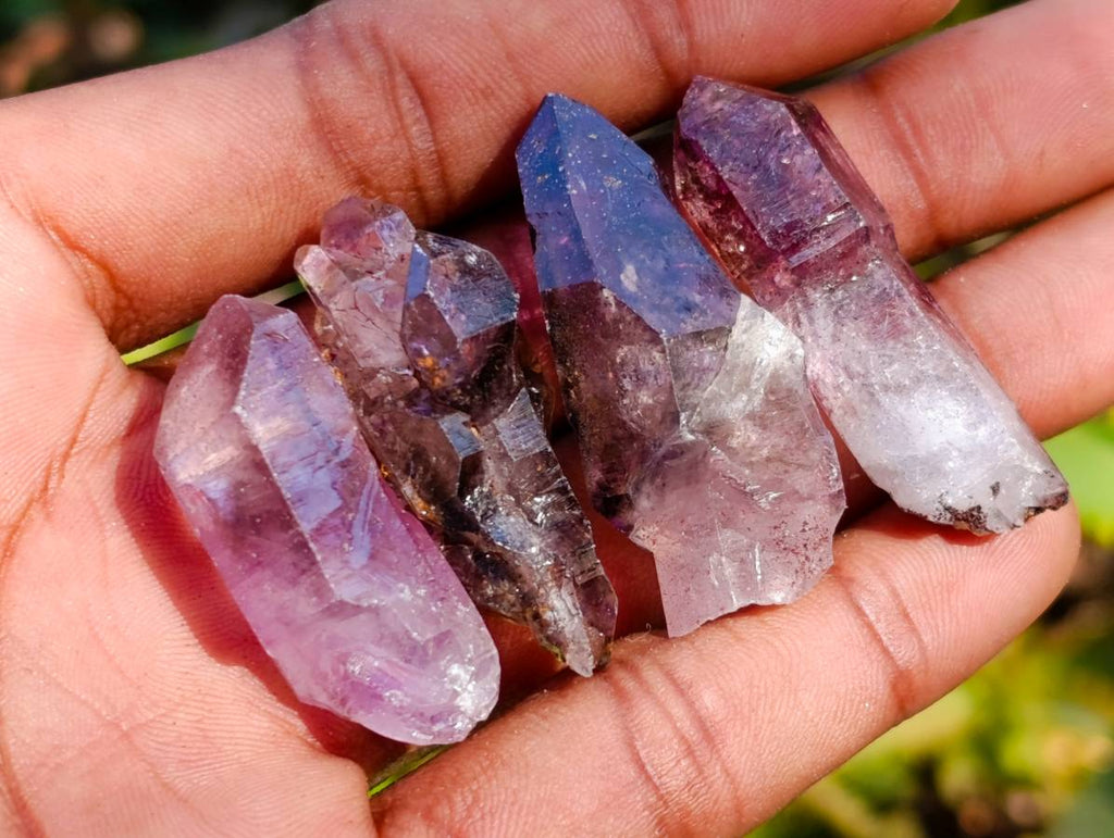 Natural Window Amethyst Crystals x 35 From Chiredzi, Zimbabwe - Toprock Gemstones and Minerals 