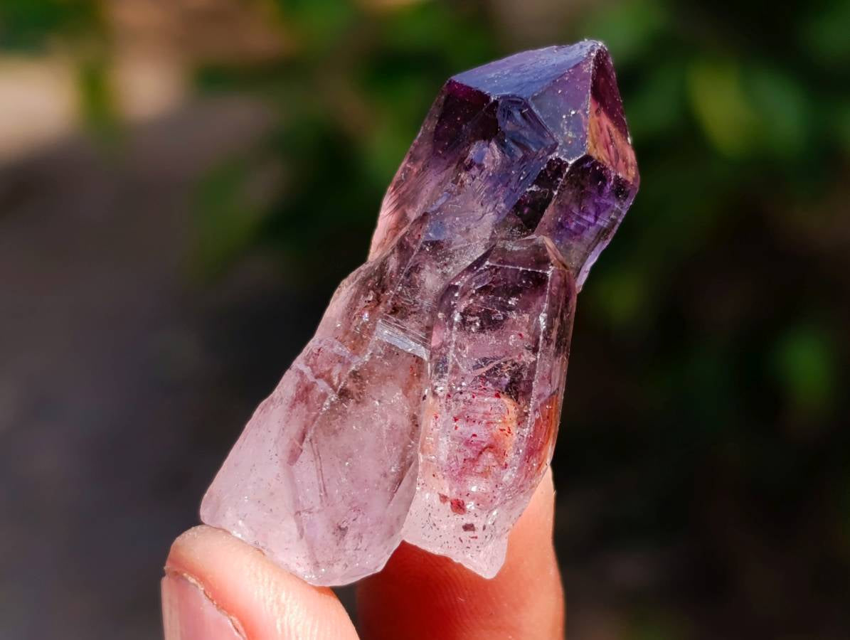 Natural Window Amethyst Crystals x 35 From Chiredzi, Zimbabwe - Toprock Gemstones and Minerals 