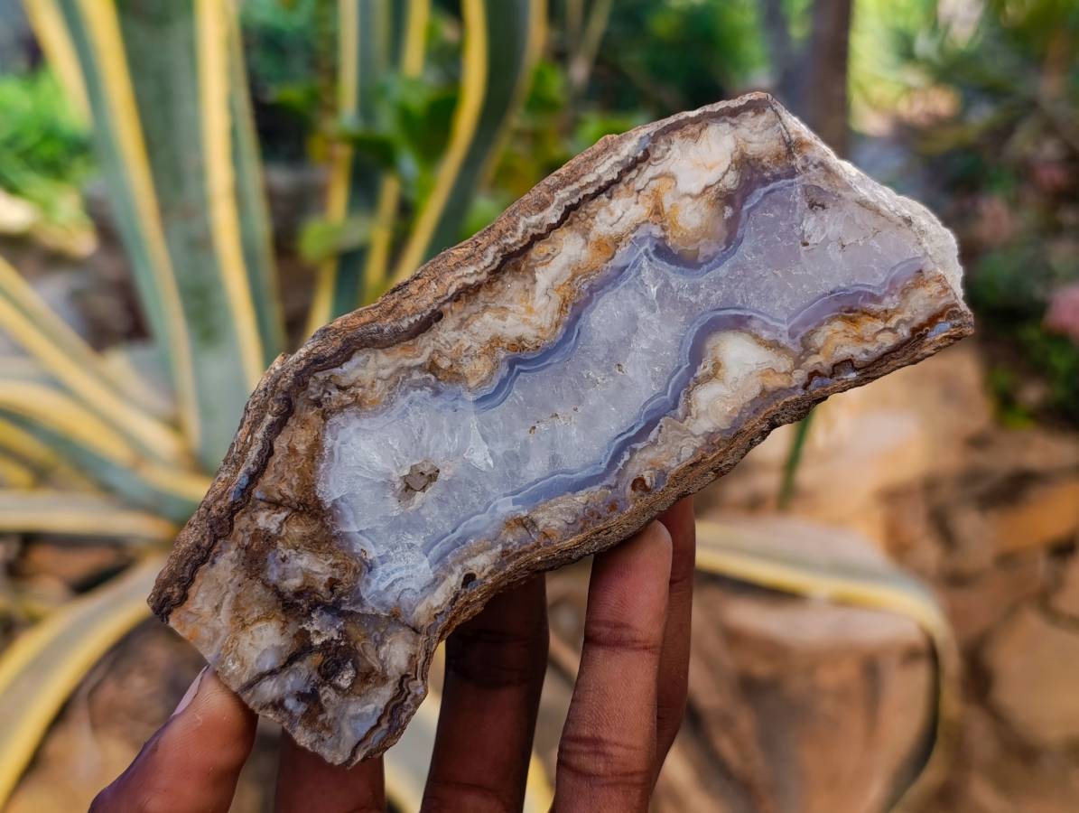 Polished Blue Lace Agate With Crazy Lace x 4 From Namibia - Toprock Gemstones and Minerals 