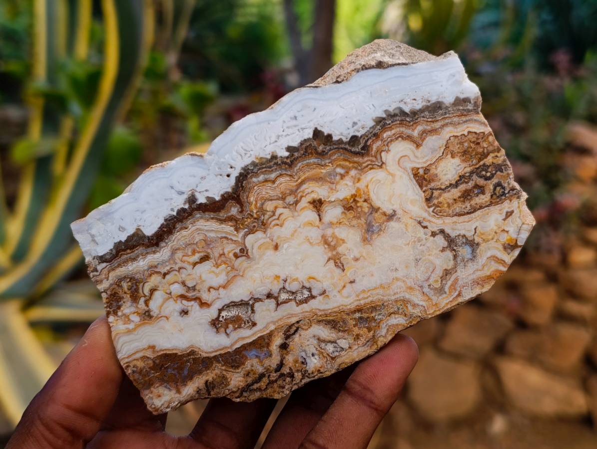 Polished Blue Lace Agate With Crazy Lace x 4 From Namibia - Toprock Gemstones and Minerals 