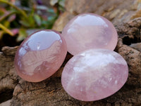 Polished Rose Quartz Palm Stones x 20 From Madagascar - Toprock Gemstones and Minerals 