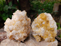 Natural Limonite Quartz Clusters x 4 From Solwezi, Zambia - Toprock Gemstones and Minerals 