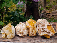 Natural Limonite Quartz Clusters x 4 From Solwezi, Zambia - Toprock Gemstones and Minerals 