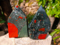 Polished Bloodstone Points x 3 From Swaziland - Toprock Gemstones and Minerals 