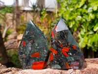 Polished Bloodstone Points x 3 From Swaziland - Toprock Gemstones and Minerals 