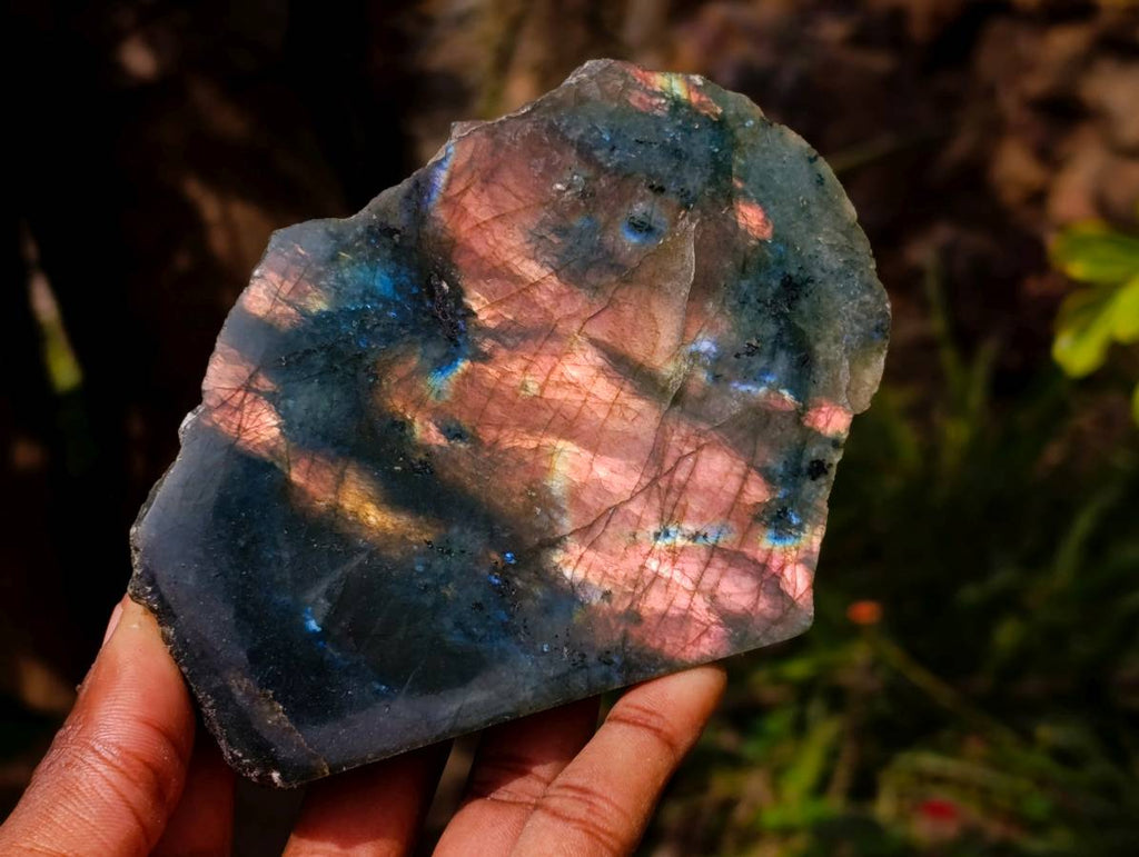 Polished Labradorite On Side Polished x 6 From Tulear, Madagascar - Toprock Gemstones and Minerals 