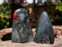 Polished Bloodstone Standing Free Forms x 3 From Swaziland - Toprock Gemstones and Minerals 