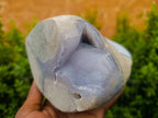 Polished Blue Lace Agate Standing Free Form x 1 From Nsanje, Malawi - Toprock Gemstones and Minerals 
