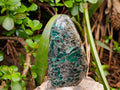 Polished Emerald Mica 'Mutokolite' Standing Free Forms x 2 From Mutoko, Zimbabwe - Toprock Gemstones and Minerals 