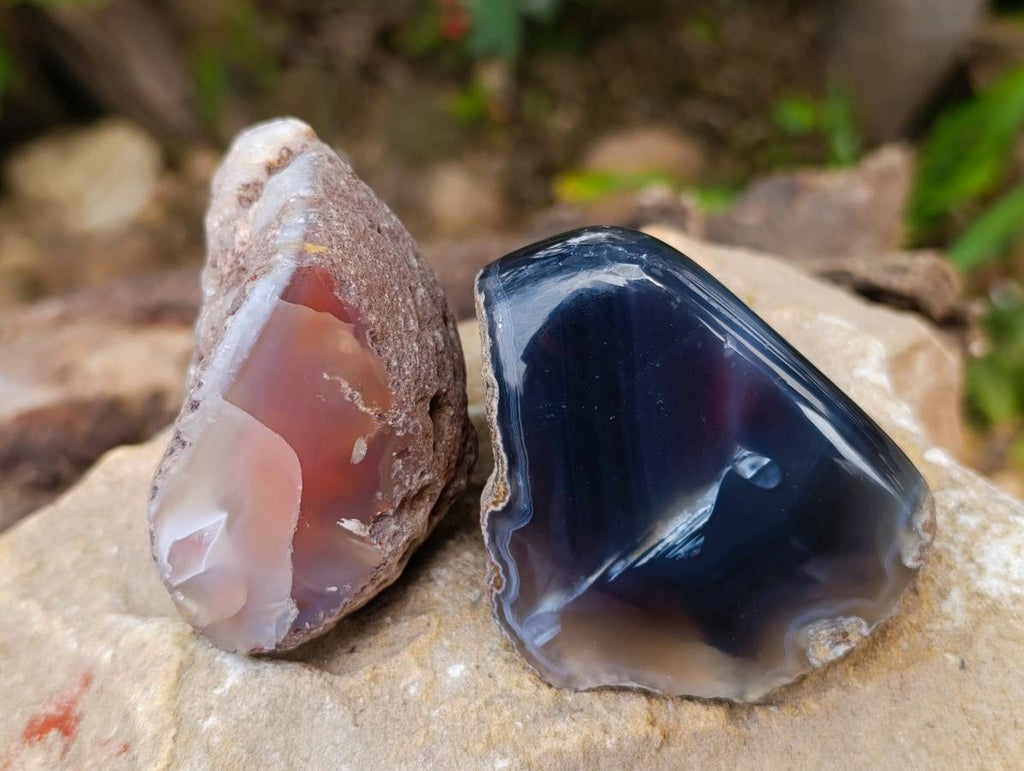 Polished Red Sashe River Agate Nodules x 12 From Sashe River, Zimbabwe - Toprock Gemstones and Minerals 