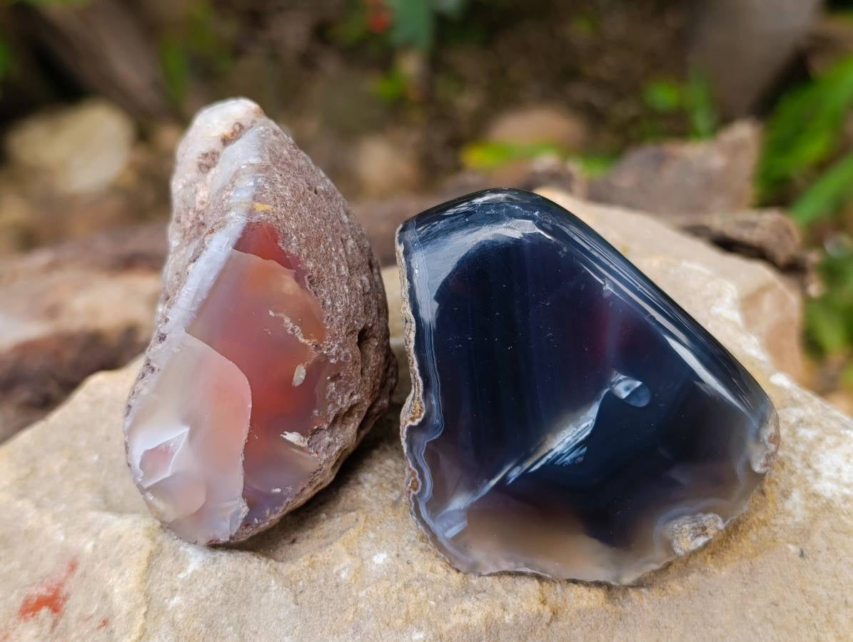 Polished Red Sashe River Agate Nodules x 12 From Sashe River, Zimbabwe - Toprock Gemstones and Minerals 