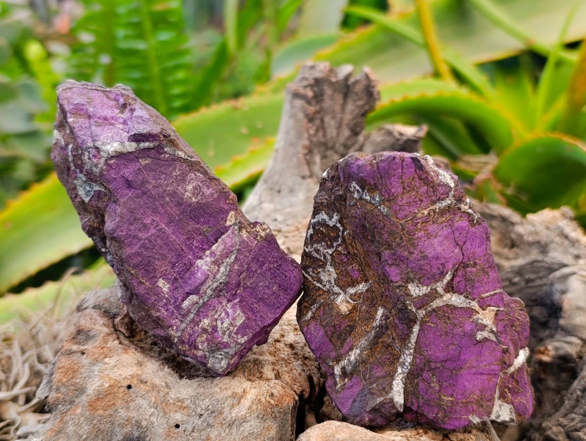 Natural Metallic Purpurite Specimens x 6 From Erongo, Namibia - Toprock Gemstones and Minerals 