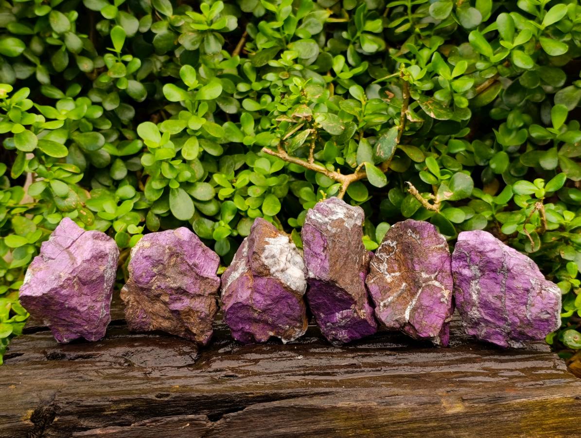 Natural Metallic Purpurite Specimens x 6 From Erongo, Namibia - Toprock Gemstones and Minerals 