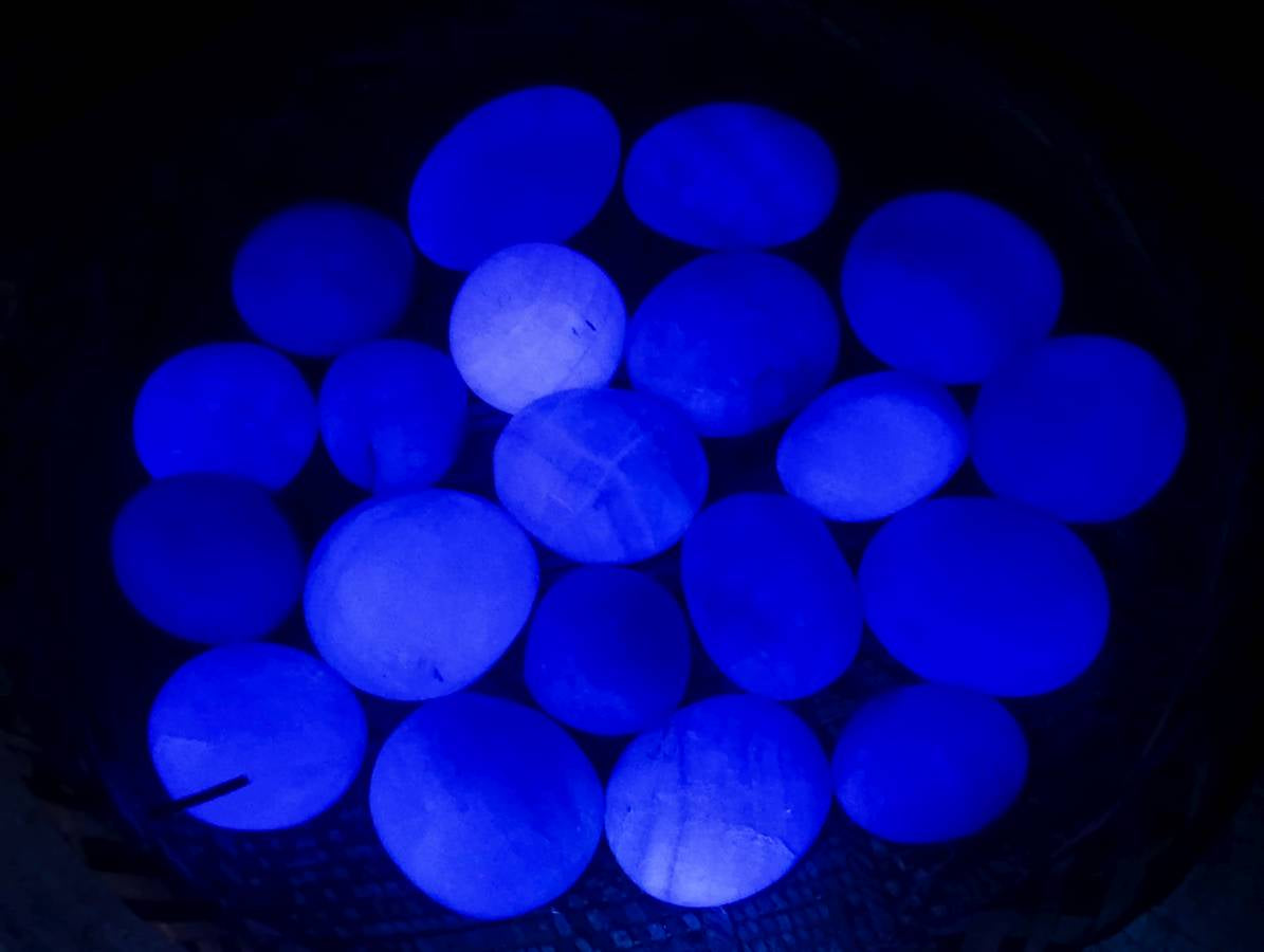 Polished Green Fluorite Palm Stones x 20 From Madagascar - Toprock Gemstones and Minerals 