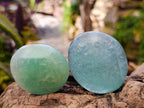Polished Green Fluorite Palm Stones x 20 From Madagascar - Toprock Gemstones and Minerals 