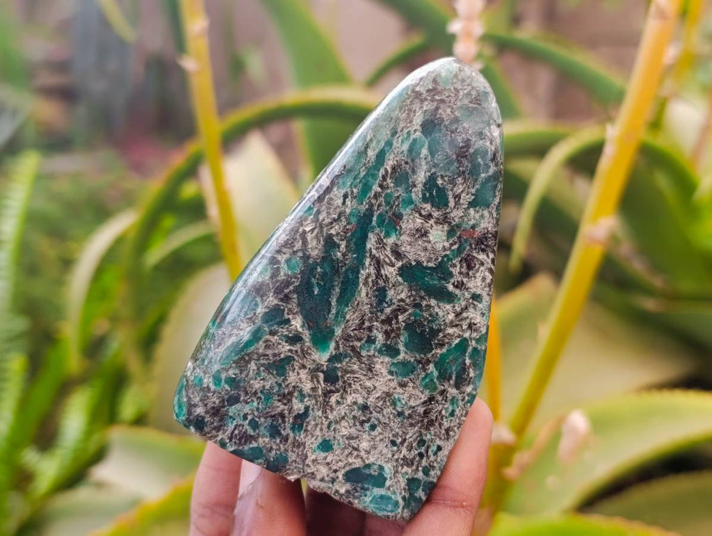 Polished Emerald Mica 'Mutokolite' Standing Free Forms x 6 From Mutoko, Zimbabwe - Toprock Gemstones and Minerals 