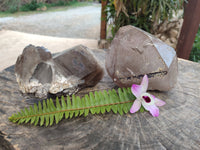 Natural Smokey Window Quartz Crystals x 2 From Malawi - Toprock Gemstones and Minerals 
