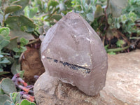 Natural Smokey Window Quartz Crystals x 2 From Malawi - Toprock Gemstones and Minerals 