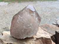 Natural Smokey Window Quartz Crystals x 2 From Malawi - Toprock Gemstones and Minerals 
